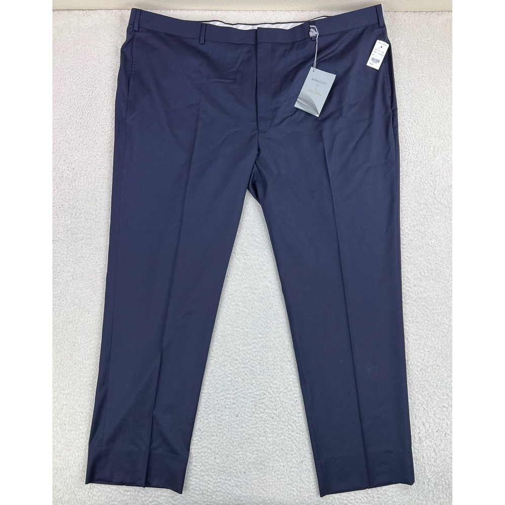 Brooks Brothers Dress Pants Mens 50x32 Blue 1818 Madison Fit Wool Stretch